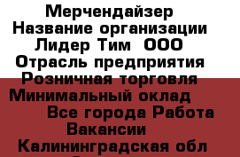 Мерчендайзер › Название организации ­ Лидер Тим, ООО › Отрасль предприятия ­ Розничная торговля › Минимальный оклад ­ 15 000 - Все города Работа » Вакансии   . Калининградская обл.,Советск г.